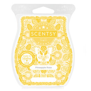 Scentsy Pineapple Rose Wax Bar 2.6 oz Retired Fruity Floral Wax Melt